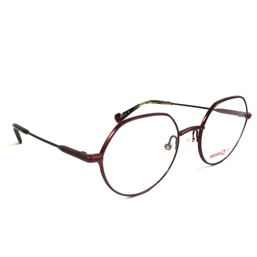 Etnia Barcelona Eyeglasses Frames STOA BXHV Bordeaux Havana Wire Rim 49-19-138